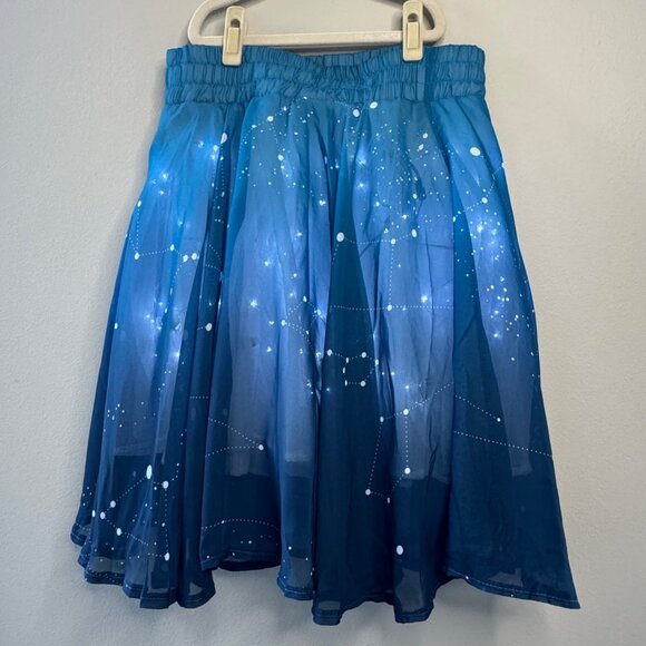 THINKGEEK Twinkling Stars Skirt Womens M Medium Blue LED Light Up Constellation - Picture 2 of 10